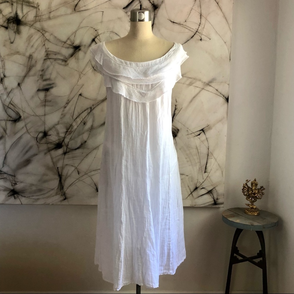 Luna Luz White Linen Dress